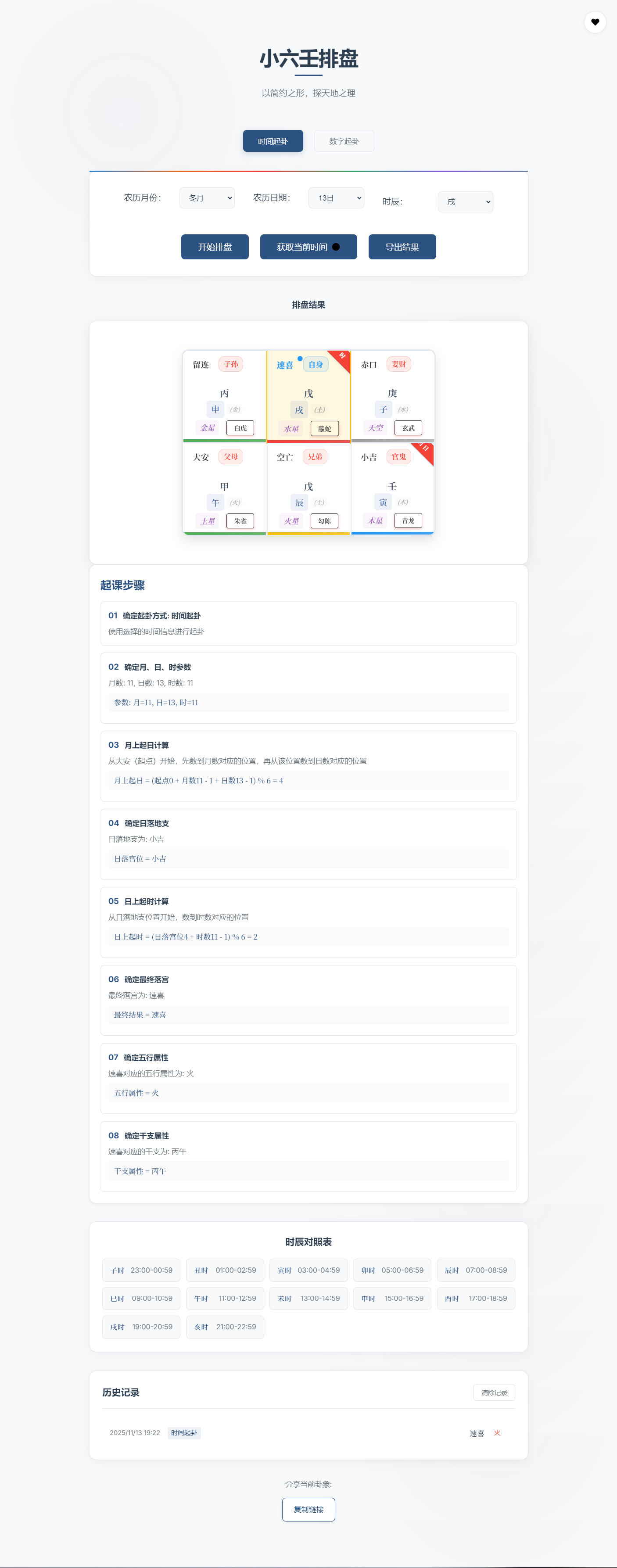小六壬排盘工具源码 自适应双端-乡甜网-郭猛农村淘宝