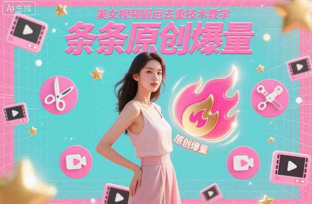 美女视频搬运去重技术教学，条条原创爆量-乡甜网-郭猛农村淘宝