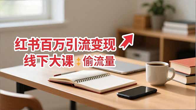 小红书百万引流变现-11月线下大课：分享从0到百万引流路径，手把手教偷流量、拿结果-乡甜网-郭猛农村淘宝