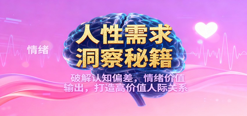人性需求洞察秘籍，破解认知偏差，情绪价值输出，打造高价值人际关系-乡甜网-郭猛农村淘宝