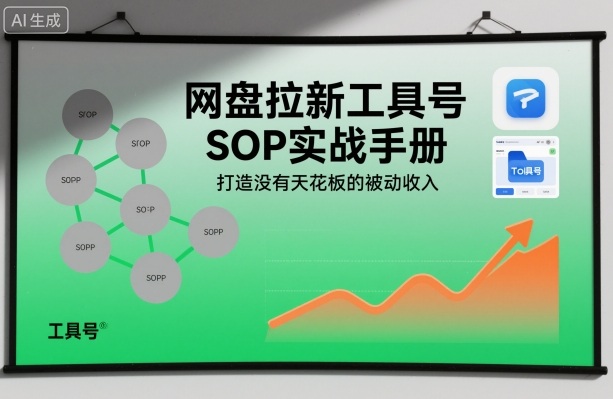 网盘拉新工具号SOP实战手册，打造没有天花板的被动收入-乡甜网-郭猛农村淘宝