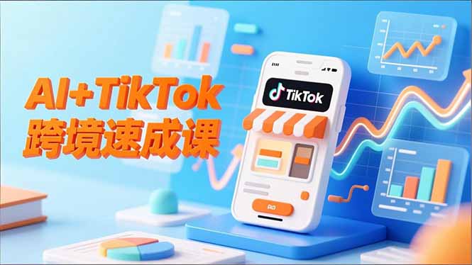 AI+TikTok跨境速成课，智能翻译、店铺定位、流程拆解，7天高效上线运营-乡甜网-郭猛农村淘宝
