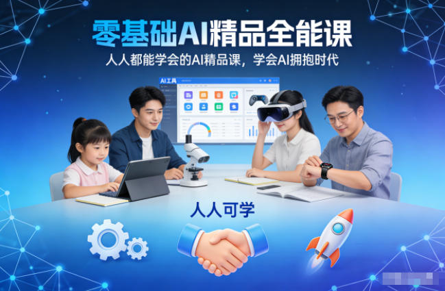 零基础AI精品全能课，人人都能学会的AI精品课，学会AI拥抱时代-乡甜网-郭猛农村淘宝