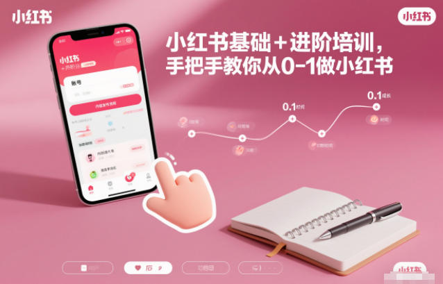 小红书基础+进阶培训，手把手教你从0-1做小红书-乡甜网-郭猛农村淘宝