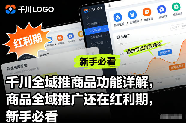 千川全域推商品功能详解，商品全域推广还在红利期，新手必看-乡甜网-郭猛农村淘宝